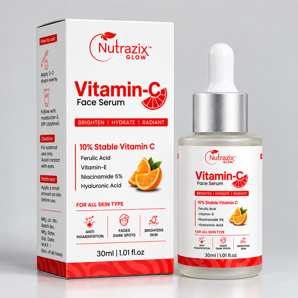 Vitamin C Face Serum 10% with Niacinamide | Nutrazix Glow