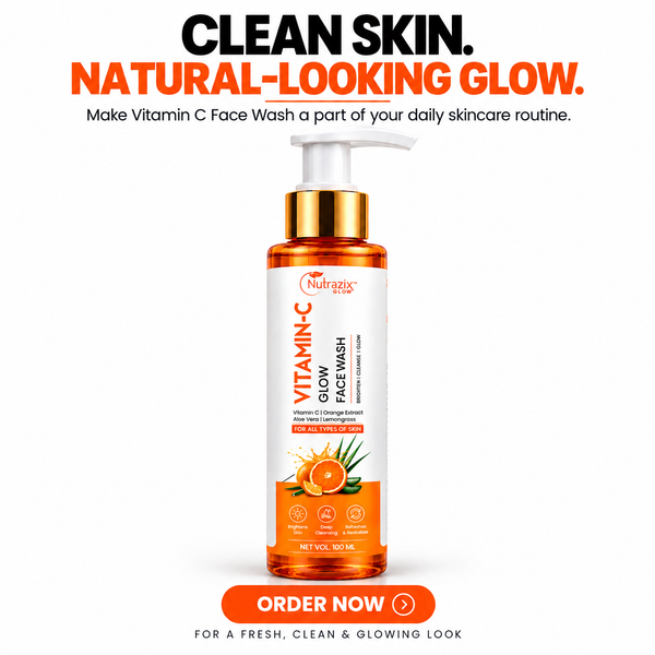 Vitamin C Glow Face Wash with Aloe Vera | Nutrazix Glow